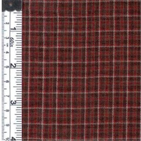 TEXTILE CREATIONS Textile Creations 1244 Rustic Woven Fabric; Fine Plaid Red; Mocha And Grey; 15 yd. 1244